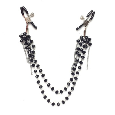 Art of Sex - Nipple clamps Sexy Jewelry Black - Зажимы для сосков (Черный) 