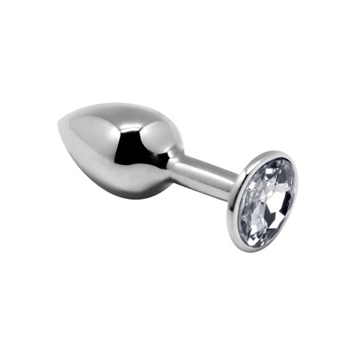 Alive Mini Metal Butt Plug - Анальная пробка - M, 8х3.4 см (белая) (Белый) 