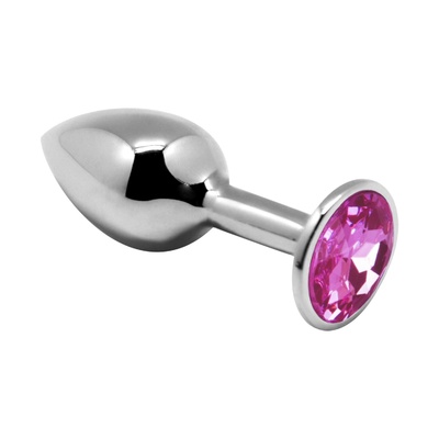 Alive Mini Metal Butt Plug - Анальная пробка - L, 9х4 см (розовая) (Розовый) 