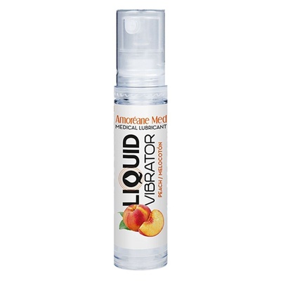 Amoreane Med Liquid Vibrator Peach - лубрикант с эффектом вибрации, 10 мл. (Прозрачный) 