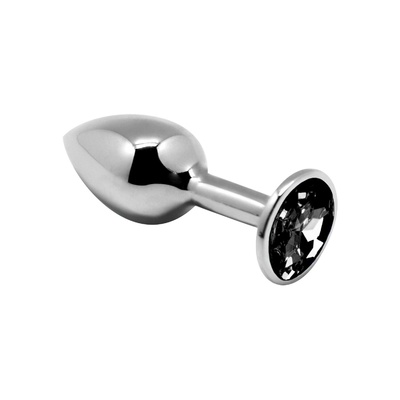 Alive Mini Metal Butt Plug - Анальная пробка - M, 8х3.4 см (чёрная) (Черный) 