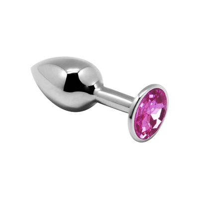 Alive Mini Metal Butt Plug - Анальная пробка - M, 8х3.4 см (розовая) (Розовый) 
