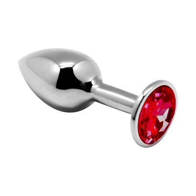 Alive Mini Metal Butt Plug - Анальная пробка - L, 9х4 см (красная) (Красный) 
