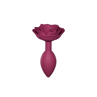 Love To Love - Open Roses, M - Анальная пробка, 8.5х3.4 см (слива) (Бордовый) 