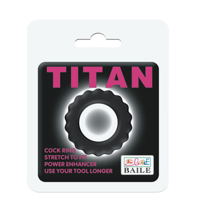TITAN Cock Ring Pink - Эрекционное кольцо, 4,2 см (черный) LyBaile 