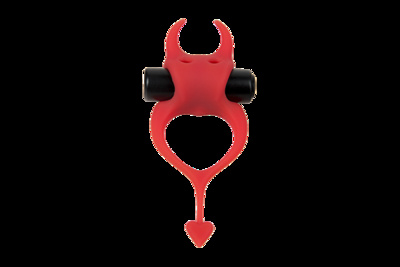 Adrien Lastic Devol Cockring эрекционное кольцо с вибрацией, 10.8х4.2 см (Красный) 