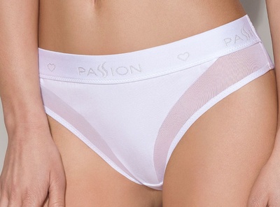Passion PS002 Panties - Трусики с прозрачной вставкой, S (белые) Passion (Польша) (Белый) 