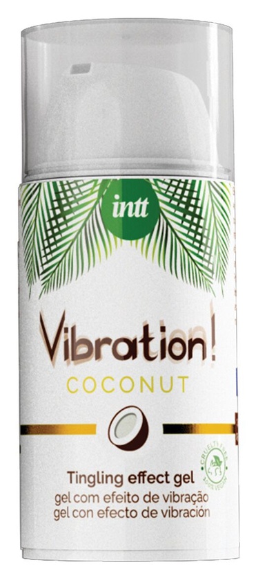 Intt Vibration Coconut Vegan - Жидкий вибратор со вкусом кокоса, 15 мл 