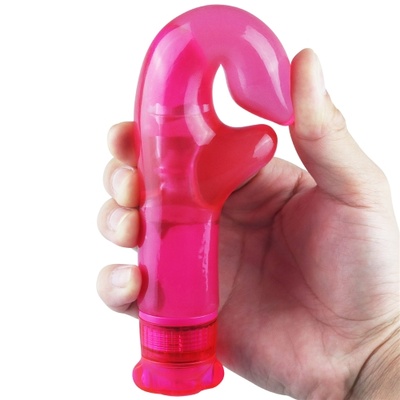 LoveToy G Spot vibrator Pink - Гибкий вибратор для точки G, 15.8х2.9 см (Розовый) 