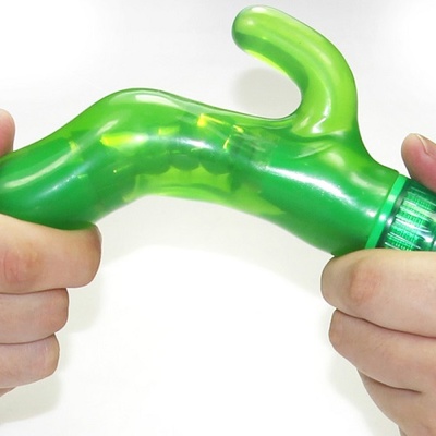 LoveToy G Spot vibrator Green - Вибратор-кролик для точки G, 16х2.9 см (Зеленый) 