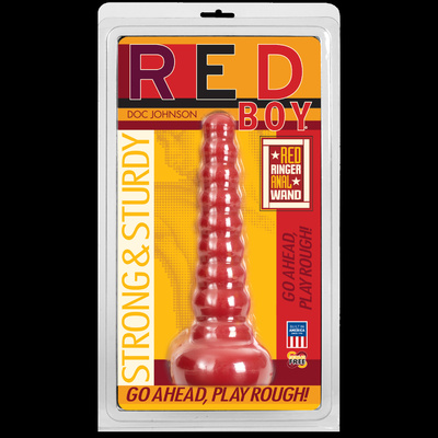 Doc Johnson Red Boy Red Ringer Anal Wand - Анальная пробка-втулка, 21х4.4 см Doc Johnson (США) (Красный) 