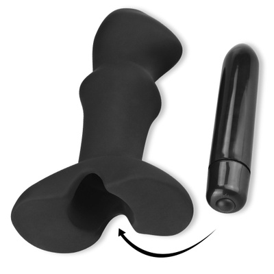 LoveToy P Spot Plug Vibrating Black - Анальный вибратор, 15х4 см (Черный) 
