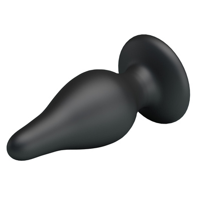 LyBaile - Pretty Love Sturdy Silicone Anal Plug - Анальная пробка, 15.4х5.5 см (чёрная) (Черный) 