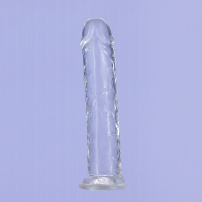Addiction Crystal Vertical Dong 7” прозрачный фаллоимитатор на присоске, 17.78х3.1 см 