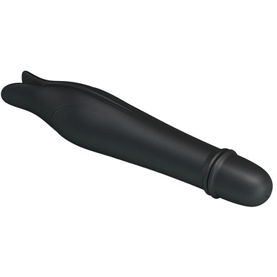 LyBaile Pretty Love Edward Black - Элегантный вибратор с раздвоенным носиком, 14.5х2.9 см (чёрный) (Черный) 