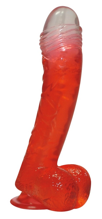Orion - Jolly Buttcock - Фаллоимитатор гибкий, 17х3.5 см (Красный) 