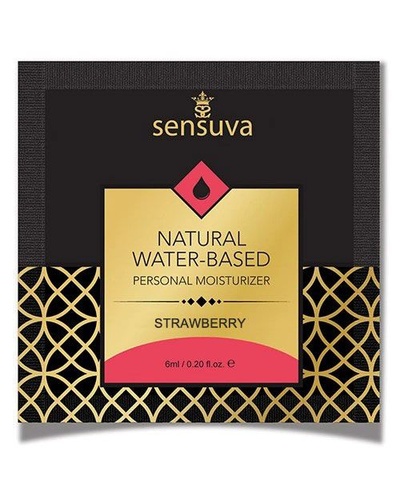 Sensuva - Natural Water-Based Strawberry - Пробник лубриканта на водной основе с ароматом клубники, 6 мл. Sensuva (США) (Прозрачный) 