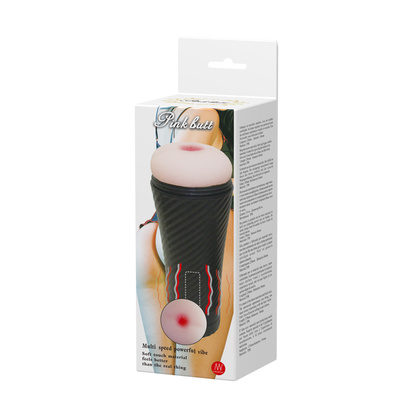 LyBaile - Pink Butt Vibrating - Мастурбатор-Анус с вибрацией, 23х8.6 см (Телесный) 