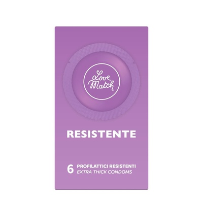 Love Match Resistente (Strong) - Крепкие презервативы, 6 шт (Прозрачный) 