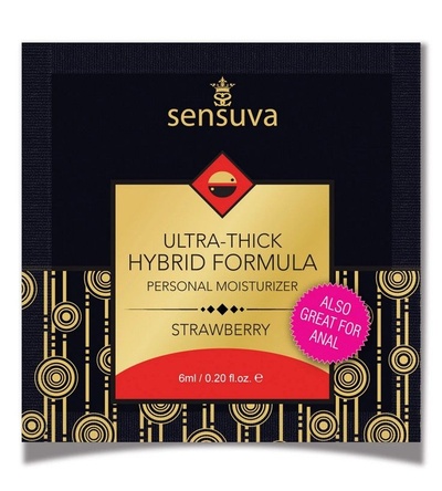 Sensuva - Ultra -Thick Hybrid Formula Strawberry - Пробник лубриканта на гибридной основе, 6 мл. Sensuva (США) (Прозрачный) 
