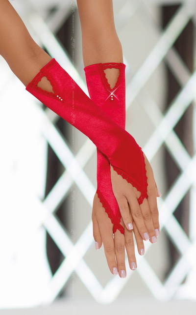 SoftLine - Gloves 7710 - Перчатки эротические (красные) (Красный) 