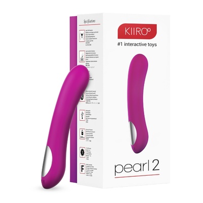 Kiiroo Pearl 2 - Интерактивный вибростимулятор точки G, 20х3.7 см (фиолетовый) 