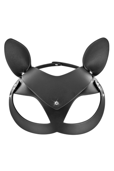 Fetish Tentation Adjustable Catwoman Diamond Mask - маска кошки (Черный) 