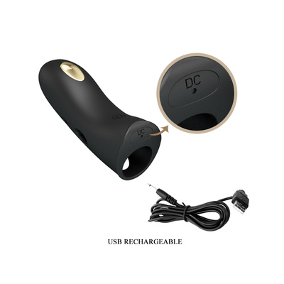 Pretty Love Miraco Electric Vibrator Black - Вибронасадка на палец, 10,5 см (черный) LyBaile 