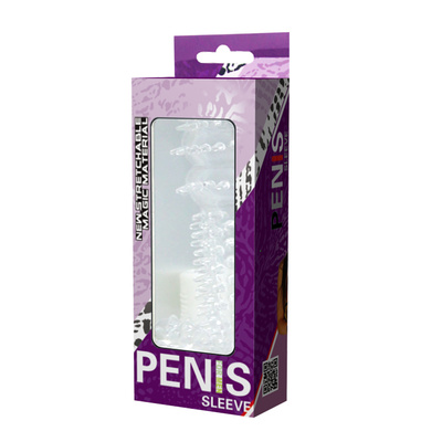 Super Silikon Penis Sleeve - Насадка на пенис, 12,8 см (прозрачный) LyBaile 