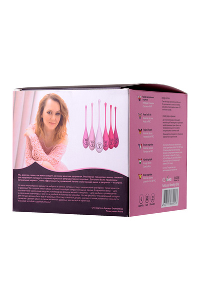 Eromantica K-Rose - Набор из 6 вагинальных шариков, 16,1 см (розовый) TOYFA 