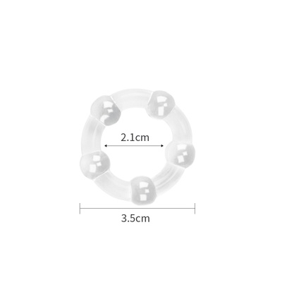 LoveToy - Triple Beaded Ring Set Clear - Эрекционные кольца, 3 шт (Прозрачный) 