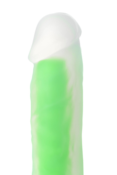 Beyond By Toyfa Dick Glow - Фаллимитатор светящийся в темноте, 18х3 см (зелёный) (Зеленый) 
