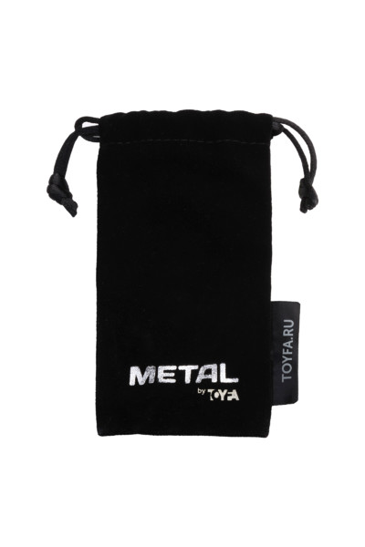 Toyfa Metal - Silver anal plug - Анальная пробка, 8х4 см (Черный) 