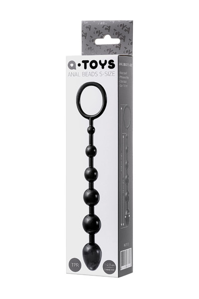 Toyfa A-Toys S - Анальная цепочка, 19,8х2.3 см (Черный) 