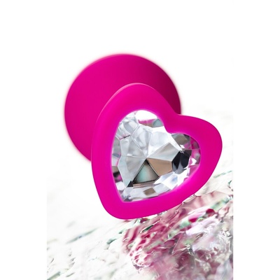 Toyfa ToDo By Diamond Heart - Анальная пробка с камнем, 9.5х4 см (Розовый) 