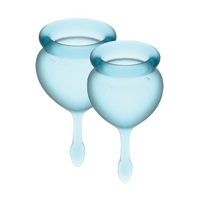 Satisfyer Feel Good - набор менструальных чаш, 15мл и 20мл (голубой) 