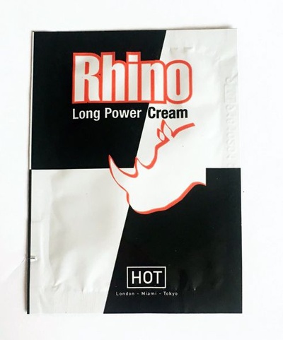 Hot Rhino long power Cream - Пролонгатор для мужчин, 3 мл (Белый) 