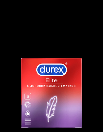 Презервативы Durex Elite - 5.6 см, (3 шт.) 
