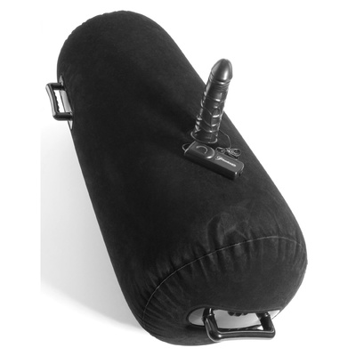 Надувная подушка с виброфаллосом Inflatable Luv Log, 80 х 65 х 28 см (Черный) 
