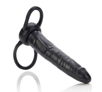 Accommodator Dual Penetrators - Насадка на пенис для анальной стимуляции, 13х3.25 см (черный) 