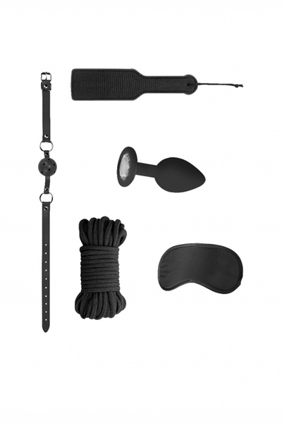 Ouch! Introductory Bondage Kit #5 набор для бондажа из 5 предметов, (чёрный) Shotsmedia (Черный) 