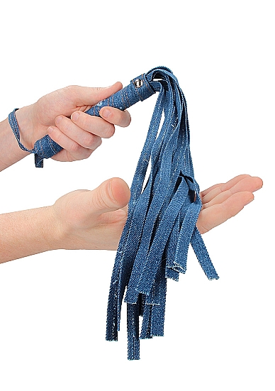 Ouch! Roughend Denim Style многохвостая джинсовая плеть (флогер), 57 см (голубой) Shotsmedia 
