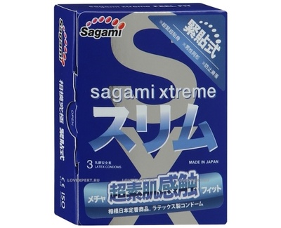 Кондомы Sagami Xtreme Feel Fit 3D, 3 шт. (Прозрачный) 