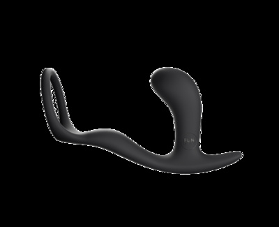 Эрекционное кольцо с анальным стимулятором Bootie Ring - Fun Factory (чёрный) (Черный) 