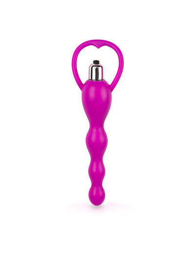 Браззерс - Анальная цепочка с вибрацией, 14х3.5 см (розовая) Brazzers (Розовый) 