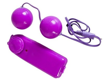 ToyFa - Фиолетовые вагинальные шарики с вибрацией, 12х3 см (Фиолетовый) 