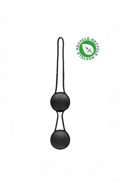 Natural Pleasure Geisha вагинальные шарики из экологичного пластика на био основе, 3.6 см (чёрный) Shotsmedia (Черный) 