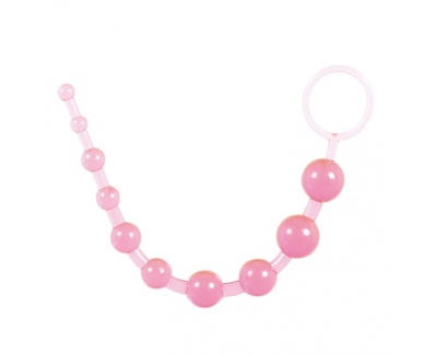 Анальные шарики на жесткой связке Thai Toy Beads, 30 см (розовый) Toy Joy 