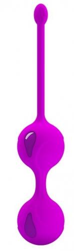 Вагинальные шарики на сцепке Kegel Tighten Up II из коллекции Pretty Love от Baile, 3.2 см (Фиолетовый) 