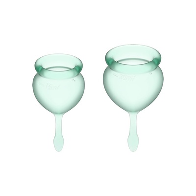 Satisfyer Feel Good - набор менструальных чаш, 15 мл и 20 мл (светло-зеленый) (Мятный) 